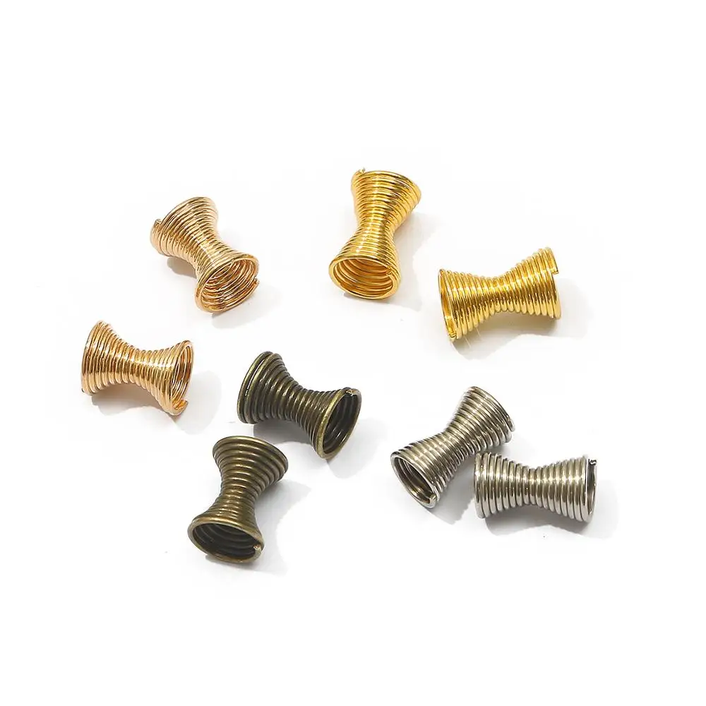 30 шт./лот металлическая пружинная воронка разделительные шапочки для бусин