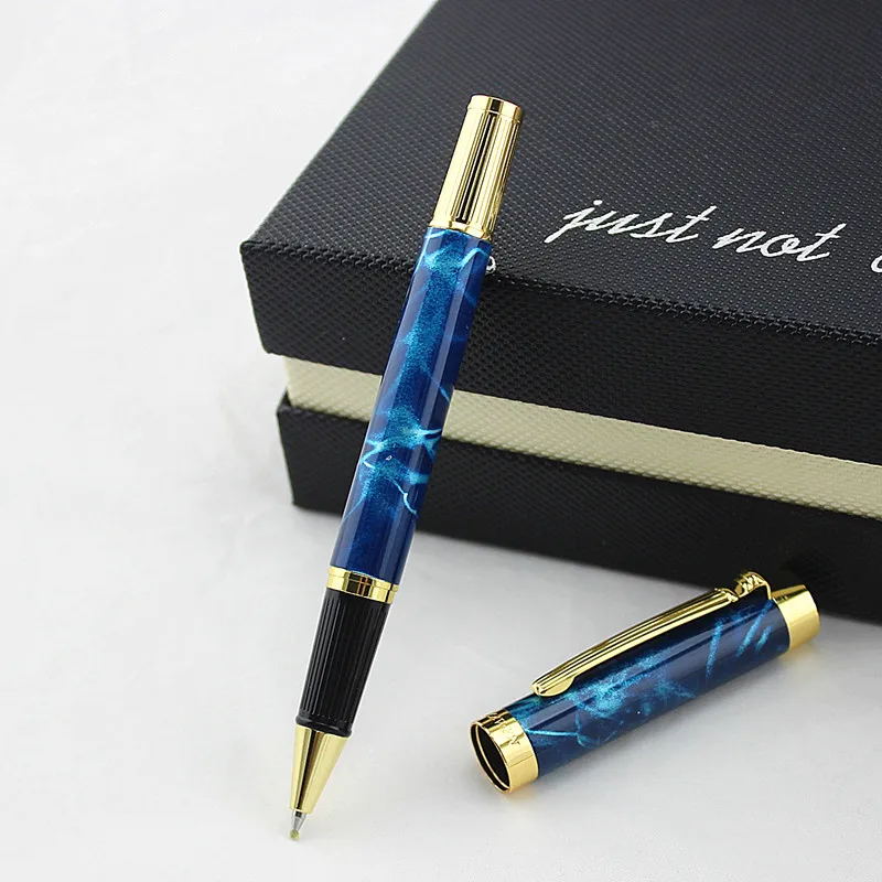 Высококачественная Роскошная металлическая шариковая ручка с черными чернилами