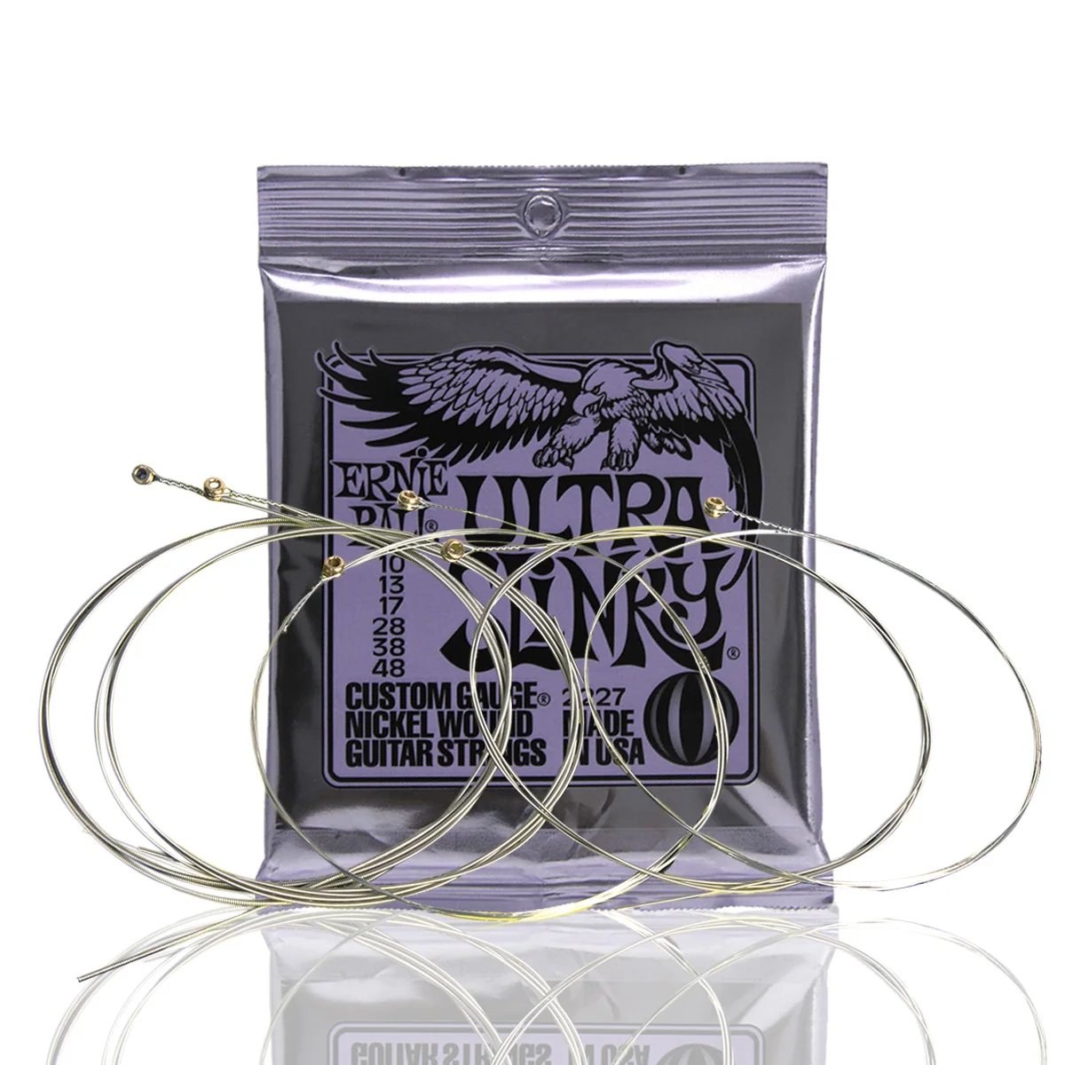 Ernie Ball 2227 настраиваемый Калибр ультра обтягивающий с никелевой обмоткой набор