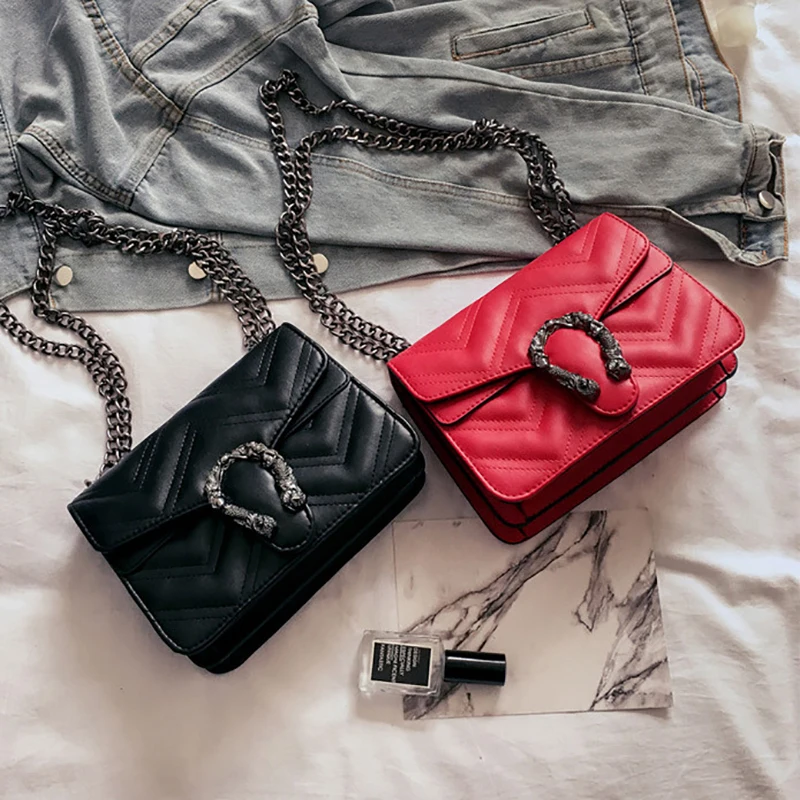 2019 Новая летняя сумка для вина в Корейском стиле ромбовидная на цепочке