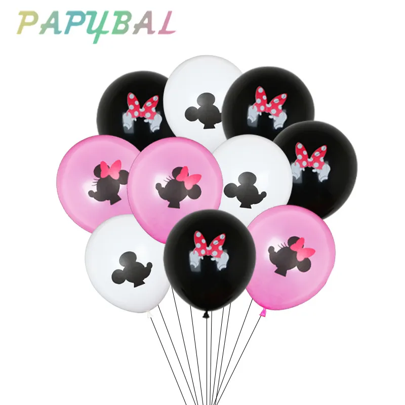 

10pcs Disney Mickey Minnie Mouse Party Balloons Latex Balloon Baby Shower Birthday Party Decorations Kids Classic Toys Gifts