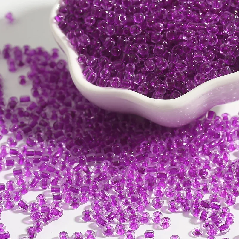 

Hot High Quality 2-4mm Dye Core Glass Loose Beads Handmade DIY Jewelry Material Mini Beads Wholesale