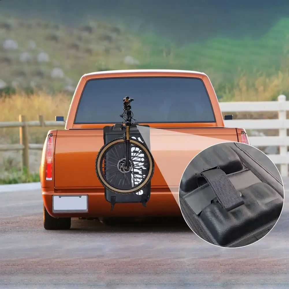 

Durable Truck Tailgate Pad Bicycles Rear Fixed Protective Tail Cushion Rear Door Cover With Tool Bag Car Tool Accessories