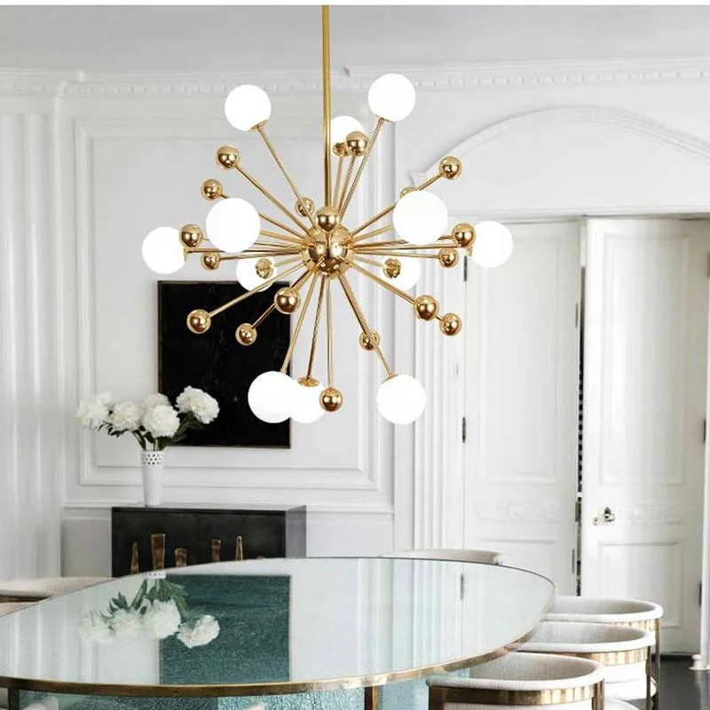 Nordic светодиодный люстры принт в виде одуванчиков американский Волшебные фасоли