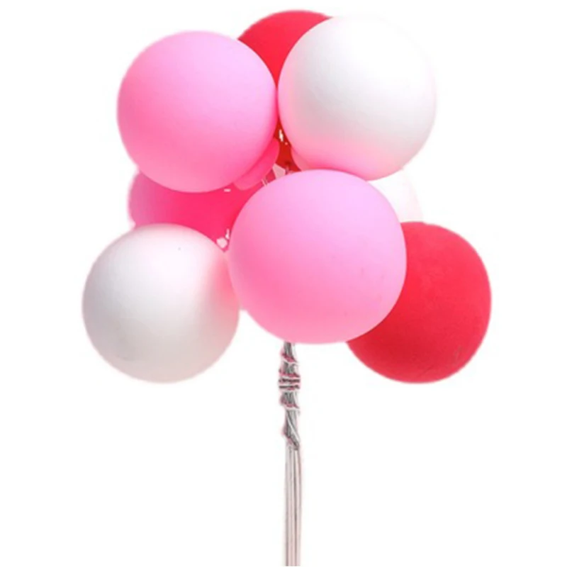 

8Pcs/Set Colorful Clay Balloon Wedding Cake Topper Ball Cake Topper Flags Birthday Party Baby Shower Dessert Decoration Supplies