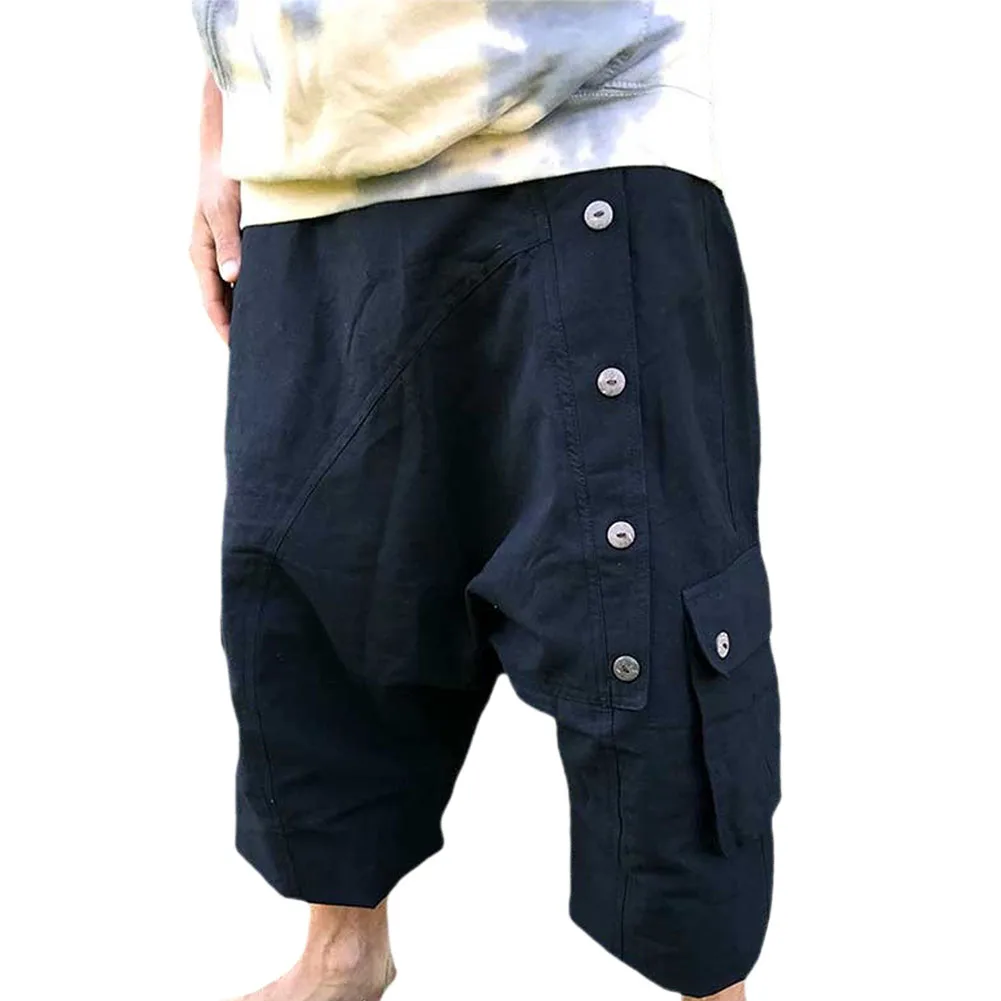 

2020 Men Pants Men's Green Harem Pants Casual Bloomers Loose Pant Meditation Outdoor
