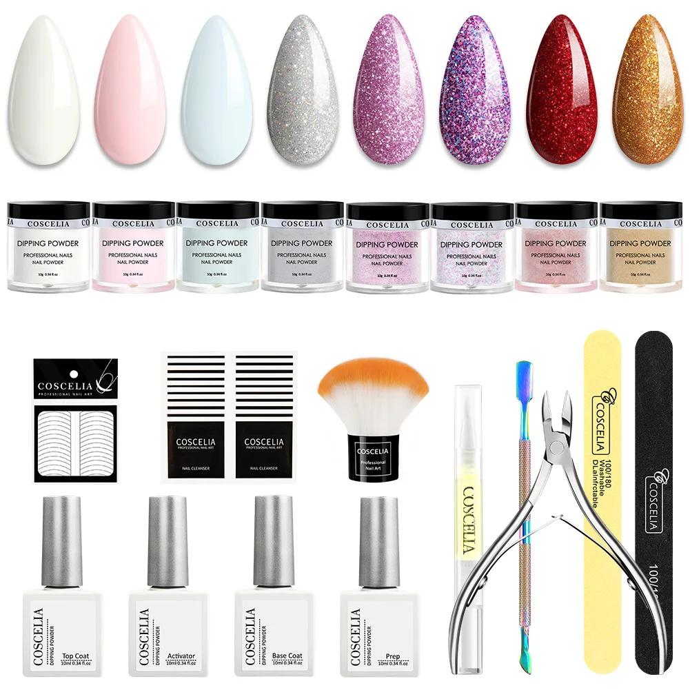 COSCELIA порошок Набор для маникюра маникюрные инструменты ногтей комплект