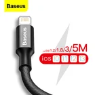 Кабель Baseus USB для iPhone 13, 11 Pro, XS Max, XR, X, 8, 7, 6s Plus, 5s SE, с функцией быстрой зарядки и передачи данных, для iPad
