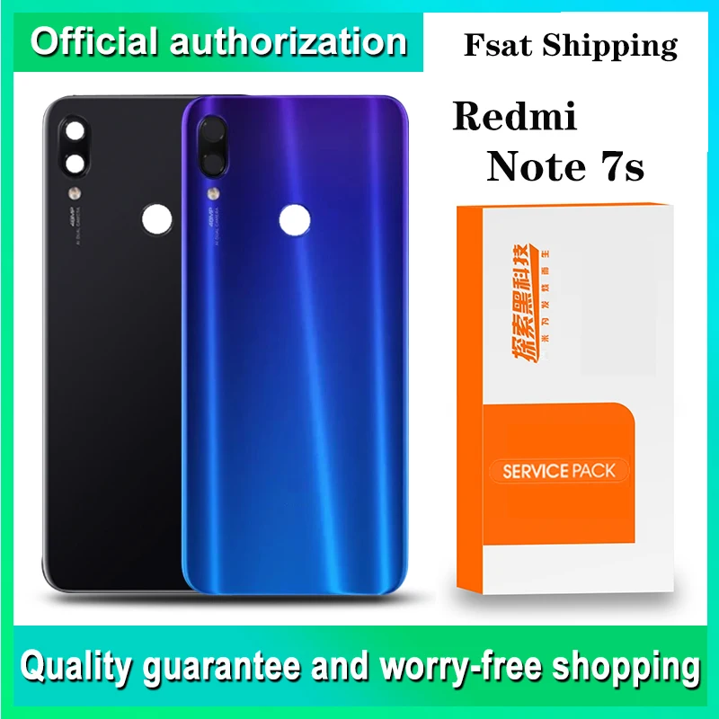 Оригинальный задний корпус для Xiaomi Redmi Note 7S крышка батареи задняя крышка|Корпусы