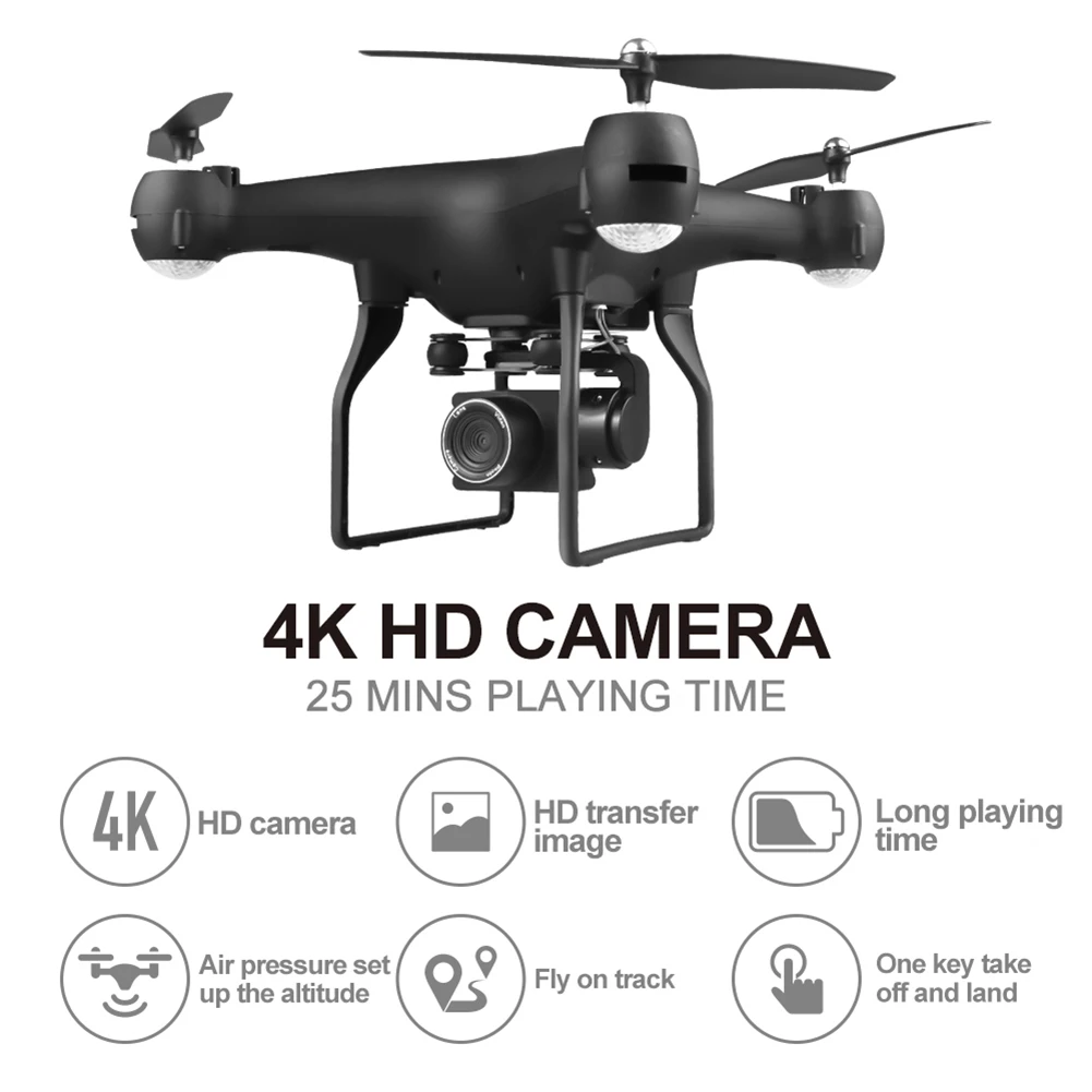 F68 Профессиональный Дрон 4K RC Квадрокоптер 1080P в HD вращающаяся камера WiFi fpv