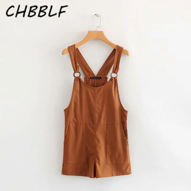 CHBBLF Women sweet playsuits sleeveless rompers ladies summer casual chic jumpsuit HJY8699 2