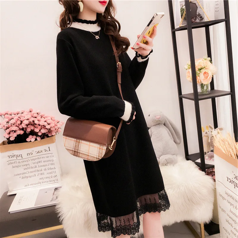 Женская юбка плюшевый свитер Новинка Осень зима 2021 женское длинное вязаное