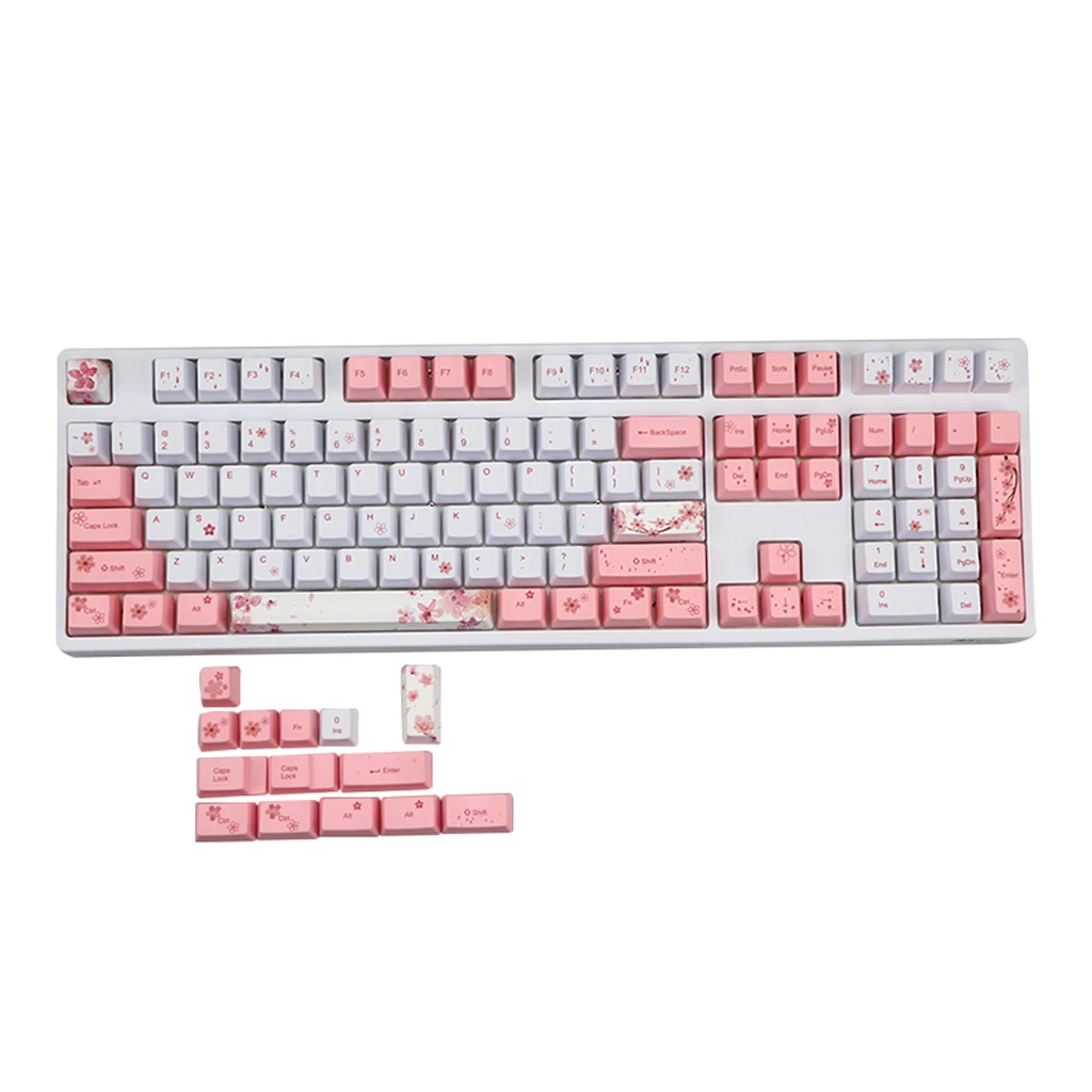 

Keycaps OEM PBT Cherry Blossom Keycap механическая клавиатура Keycaps Dye-Sublimation Keycap