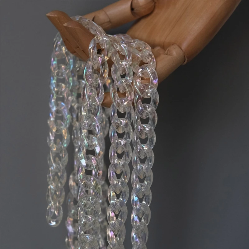 

Clear Acrylic Strap Replacement for Handmade Beach Bag Bucket Handbag Handles Top Handle Bags Purse Handle