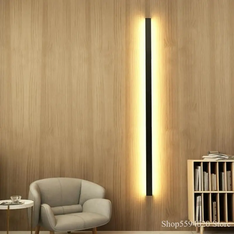 Современный простой минималистичный длинный настенный светильник для гостиной