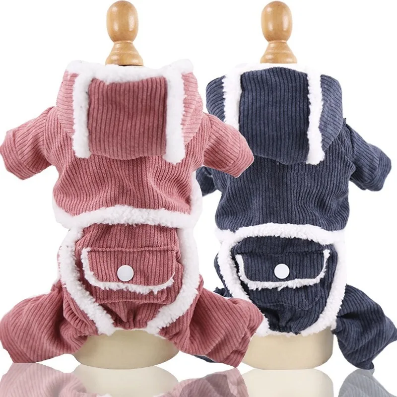 

Coat Dog Clothes Thicker Dogs Clothing Soft Pet Outfits Fashion Warm Small Cotton Autumn Winter Hoodie Green Boy Ropa Para Perro