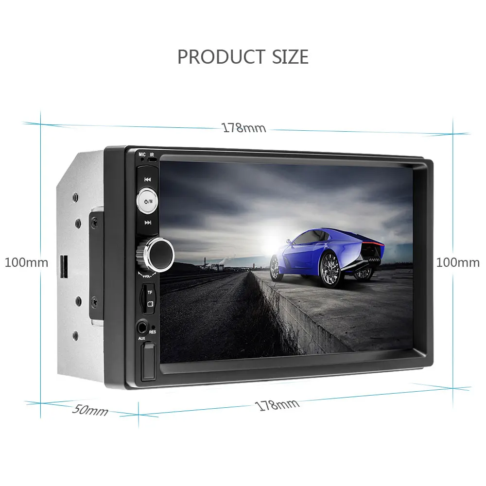 Автомагнитола Podofo мультимедийный плеер на Android с камерой функцией Mirrorlink MP5 Bluetooth