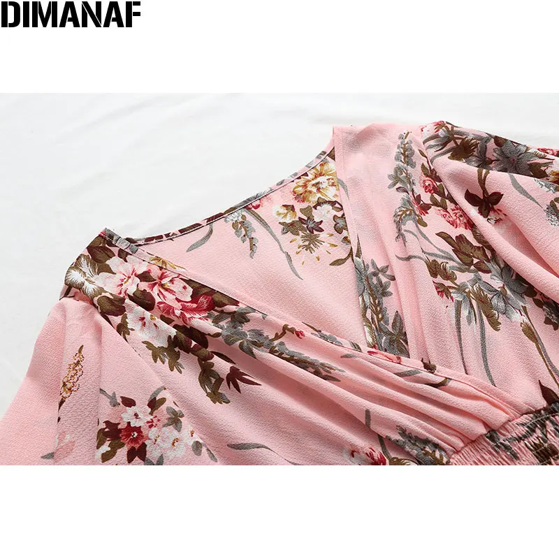 Женское платье с цветочным принтом DIMANAF свободное для отдыха в пляжном стиле