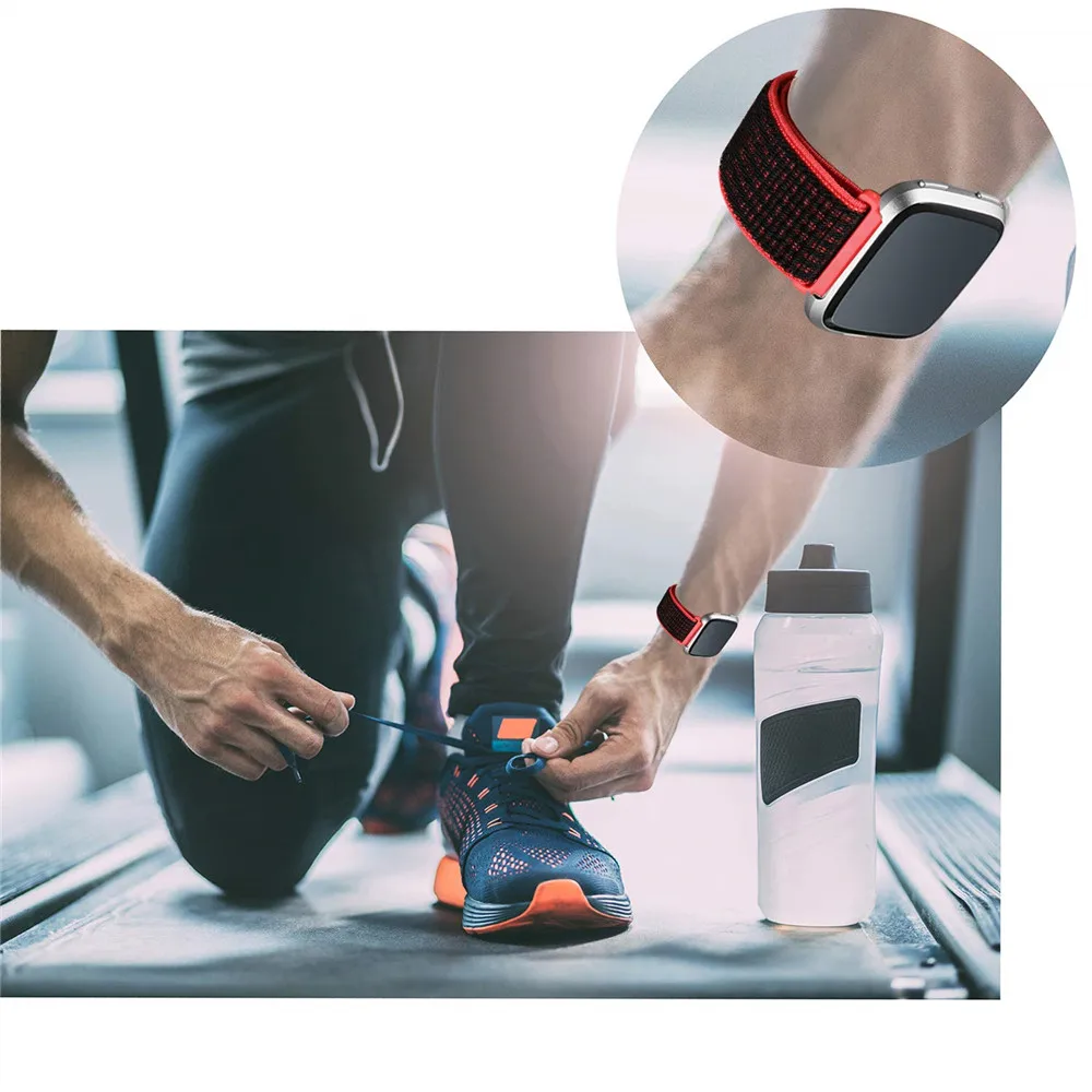 Нейлоновая петля ремешок для Fitbit Versa ремешок сменный Браслет для Fitbit Versa умные часы мужские ремешки для часов женский браслет