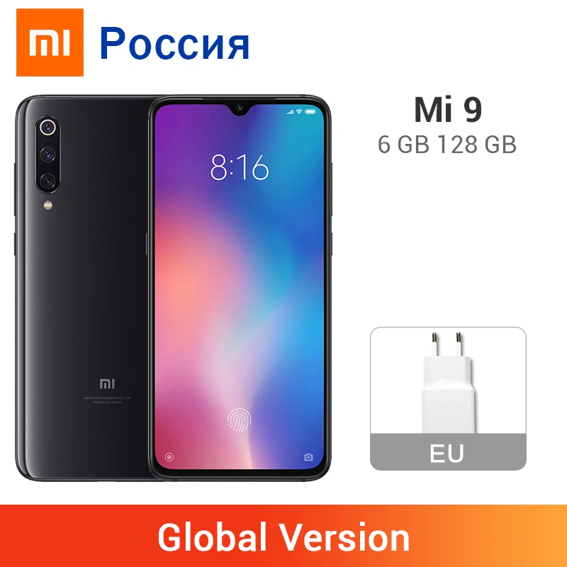 Глобальная версия Xiaomi mi 9 6 ГБ ОЗУ 128 Гб ПЗУ мобильный телефон Snapdragon 855 четыре ядра 39