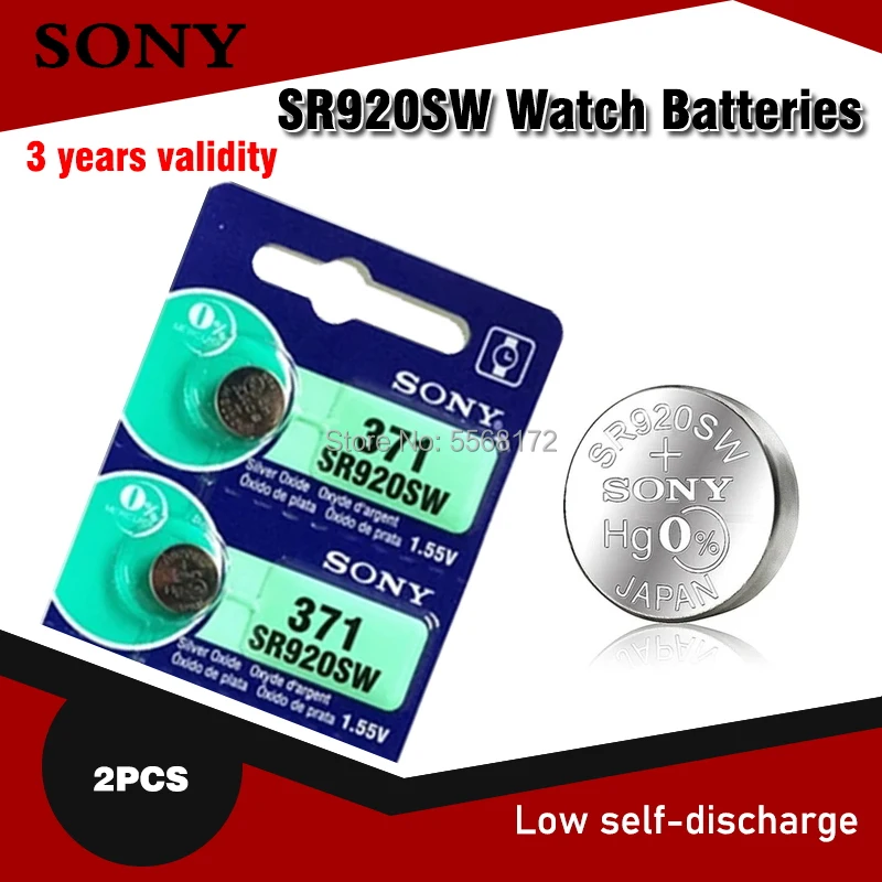 Аккумулятор для часов SONY AG6 371 SR920SW LR920 2 шт. 45 мА · ч 171 370 L921 LR69 SR920 SR69 1 55 в |