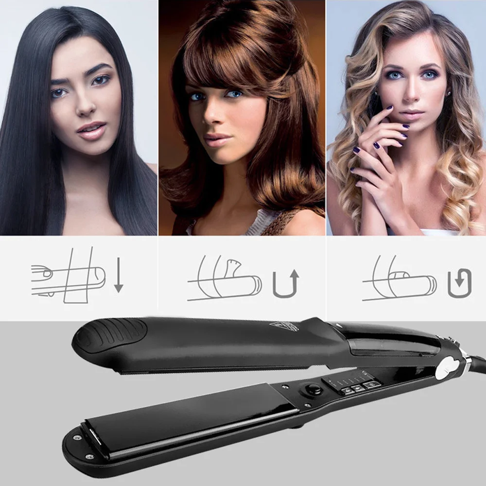Выпрямление волос щипцы для завивки керамика паровой выпрямитель модный