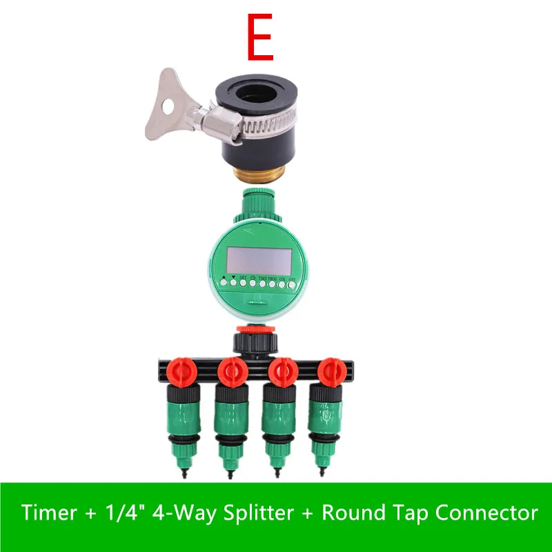 4 ходовой разветвитель для шланга с таймером на батарейках распределитель воды