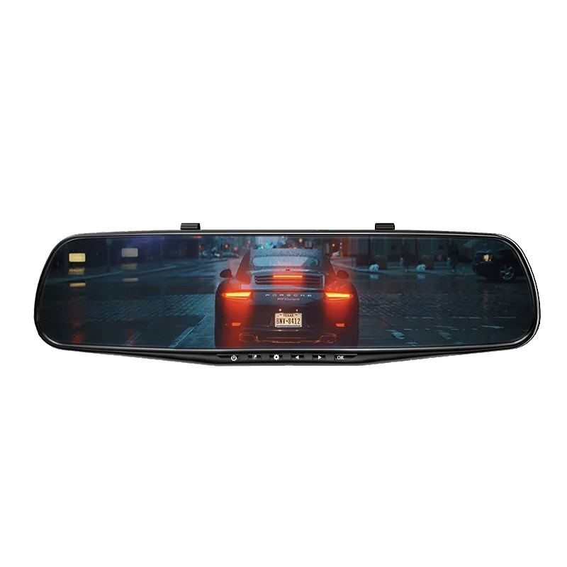 

10 inches Touch Screen Car rearview mirror driving recorder front and rear Dual Lens HD with reversing image electronic dog Car