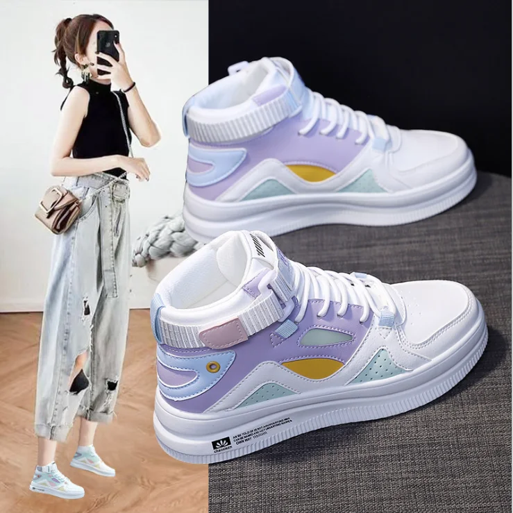 

Winter Women High Top Sneakers 2021 New Love Woman Plush Velvet Warm Casual Shoes Female Platform Sport Shoes Zapatillas Mujer