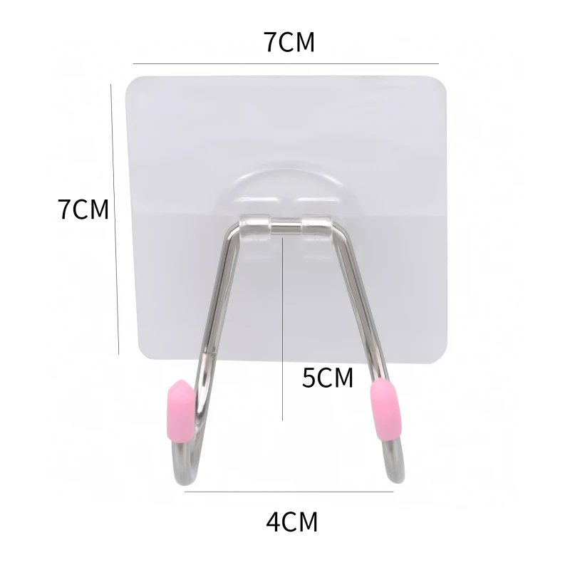 

Hook Strong Adhesive Stickers Wall Wall-mounted Suction Cups Hanging On The Wall Without Punch-free Sticky Hooks (Double Hook)