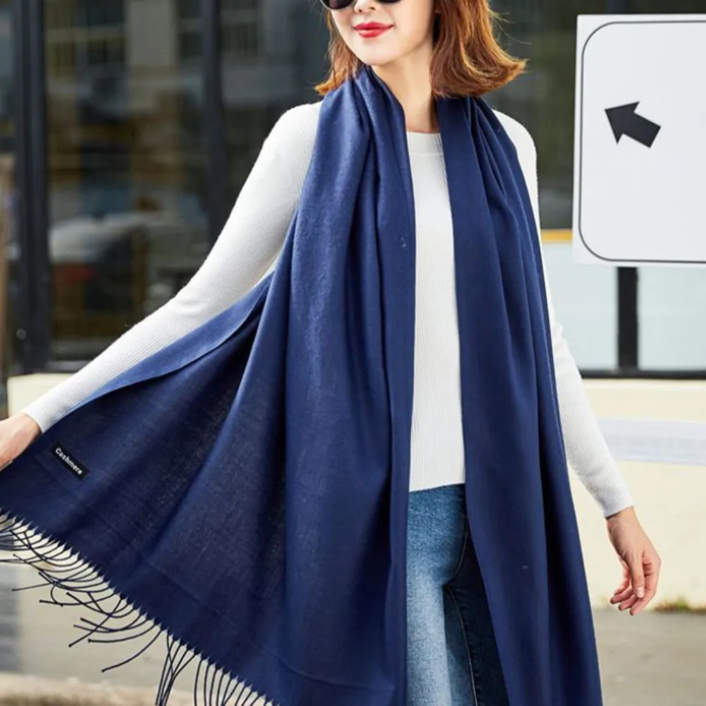 

Pure Color Imitation Cashmere Warm Women's Scarf Monochrome Scarf Shawl