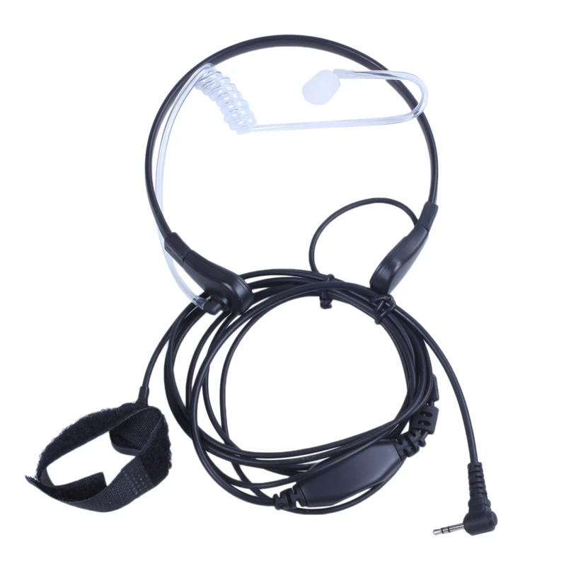 Гибкий горло микрофон скрытый Акустическая трубка наушник гарнитура с пальцем PTT