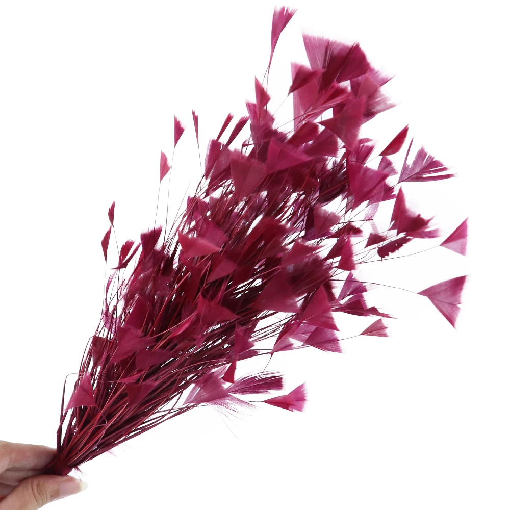 Beautiful Tiffany blue color Turkey Feather Flower 25-30cm long Diy Wire Bendable Bridal Bouquet Feathers Headdress Decoration | Дом и сад