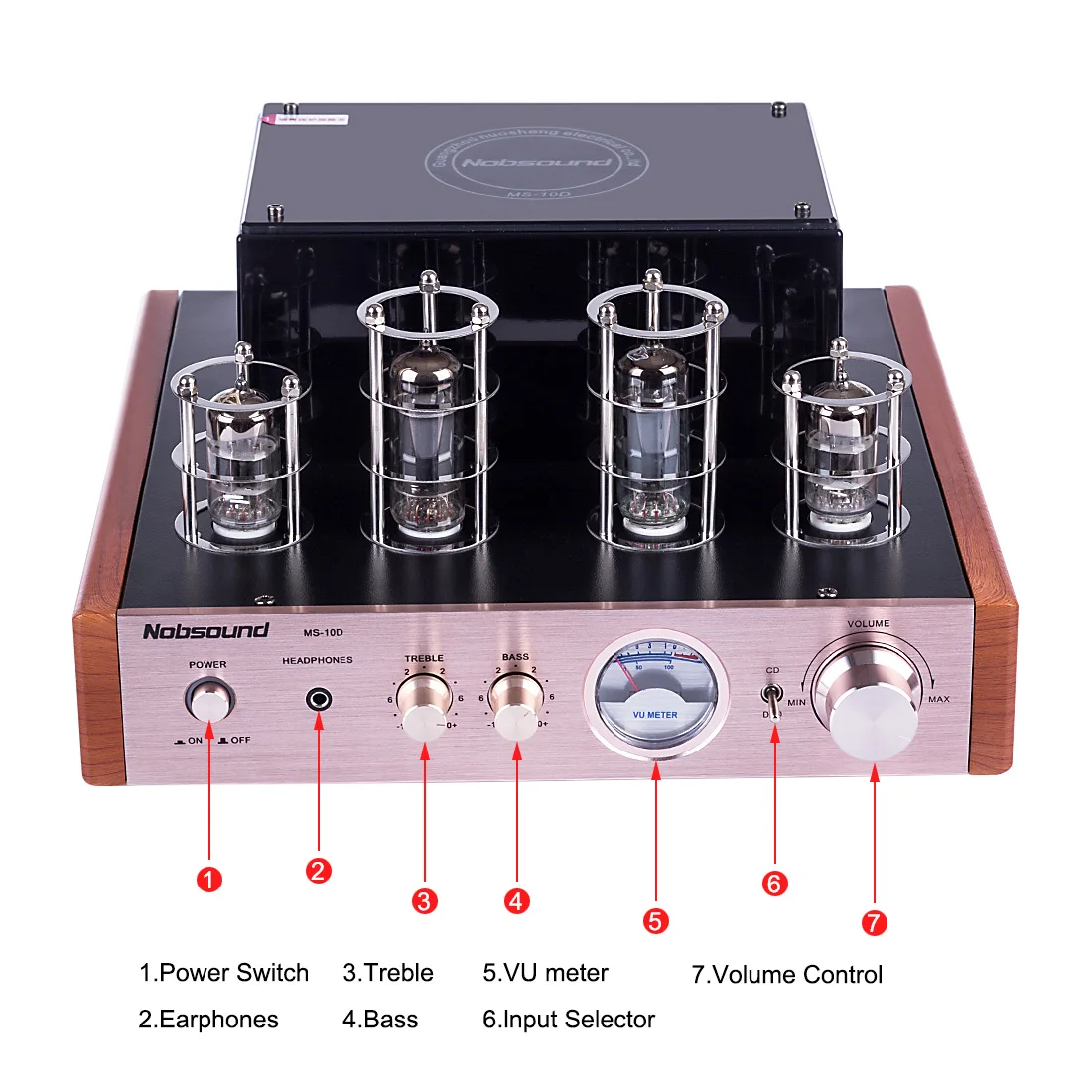 Nobsound MS-10Dhifi стерео трубчатый усилитель со встроенным гибридным клапаном мощности