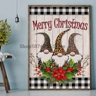 Алмазная Рождественская картина Гном стразы, алмазная живопись, полная картина, квадратная картина 5D сделай сам, мозаика, искусство ручной работы, Счастливого Рождества, TT5747