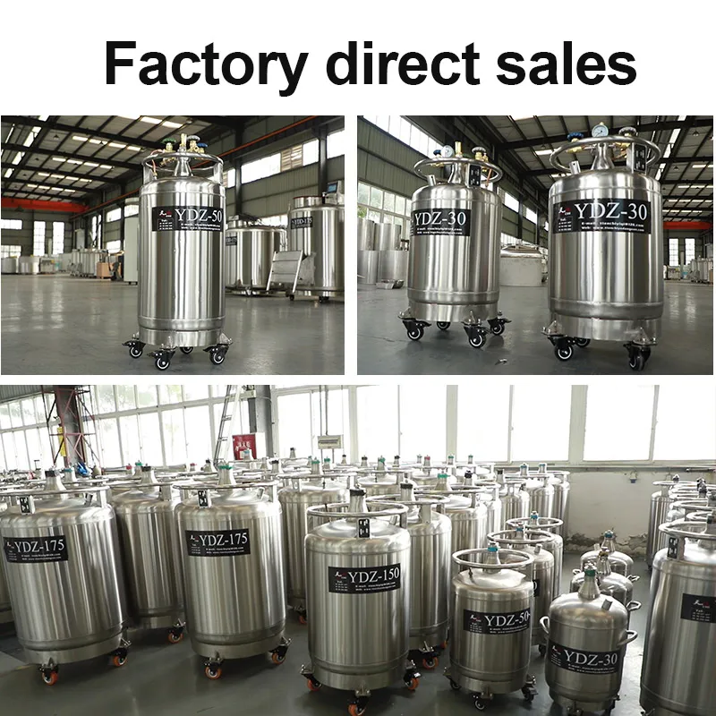 175-Liter Stainless Steel Liquid Nitrogen Tank self-pressurization cryogenic vessels for storage and dispensing liquid nitrogen |