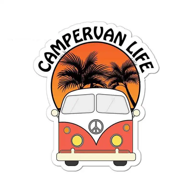

Anime Campervan Life Cartoon Funny Car Stickers Laptop PVC Decal Windshield Bumper Windows