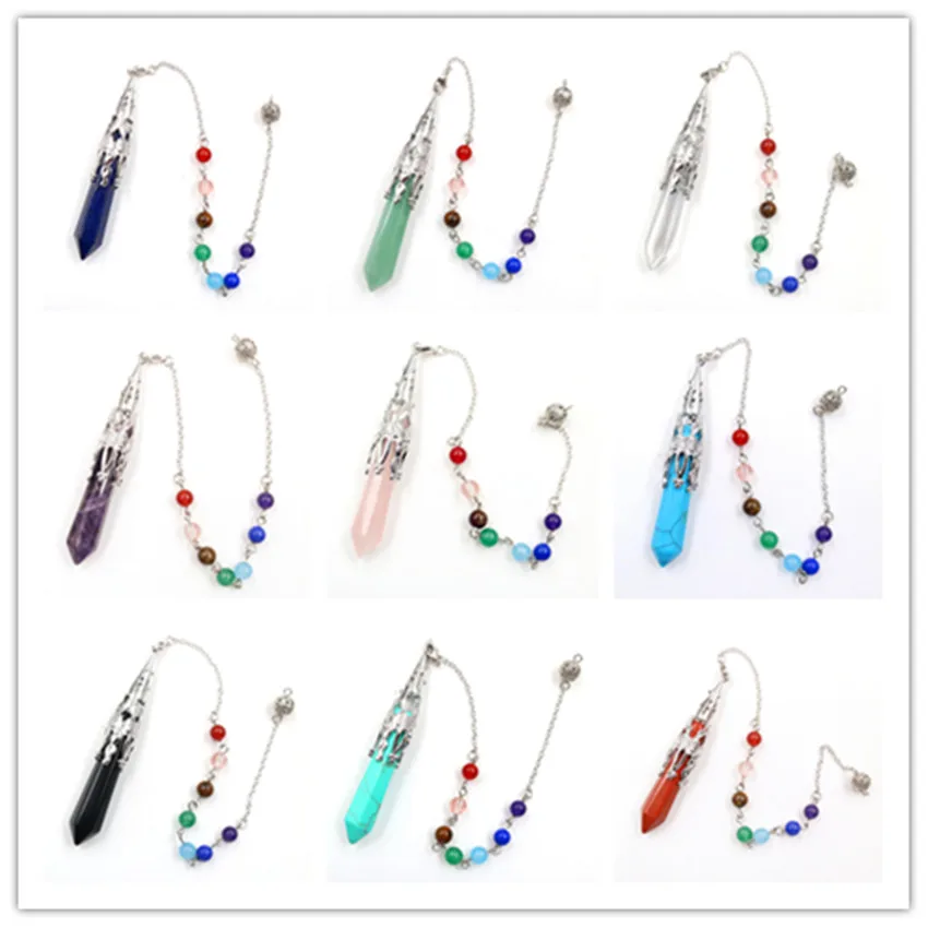 FYJS уникальный шестигранный камень аметист с посеребренным покрытием кулон