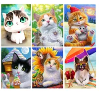full square round animals diamond embroidery 5d diy diamond painting cat peacock 3d cross stitch 5d home decoration gift