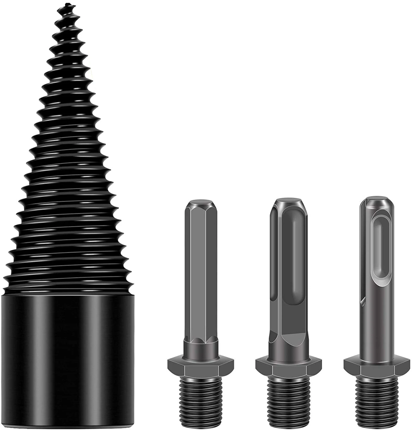 

Wood Log Splitter Firewood Drill Bit,4PCS Kindling Splitter Splitting Removable Logs Splitters Electric Drills Bits Heavy Duty