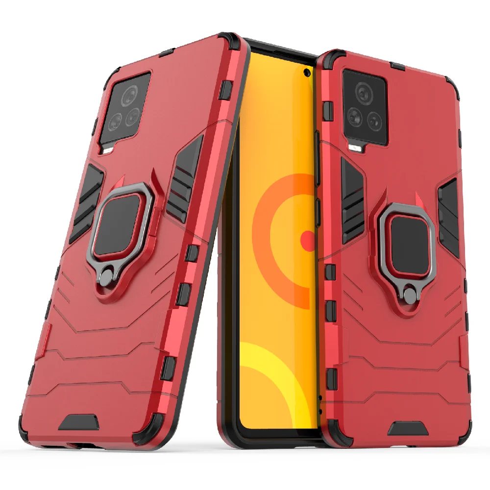 For Vivo iQOO 7 Case Cover For Vivo iQOO 7 Protective Cover Armor Shell Coque Funda Finger Ring Kickstand Hard Back Phone Case