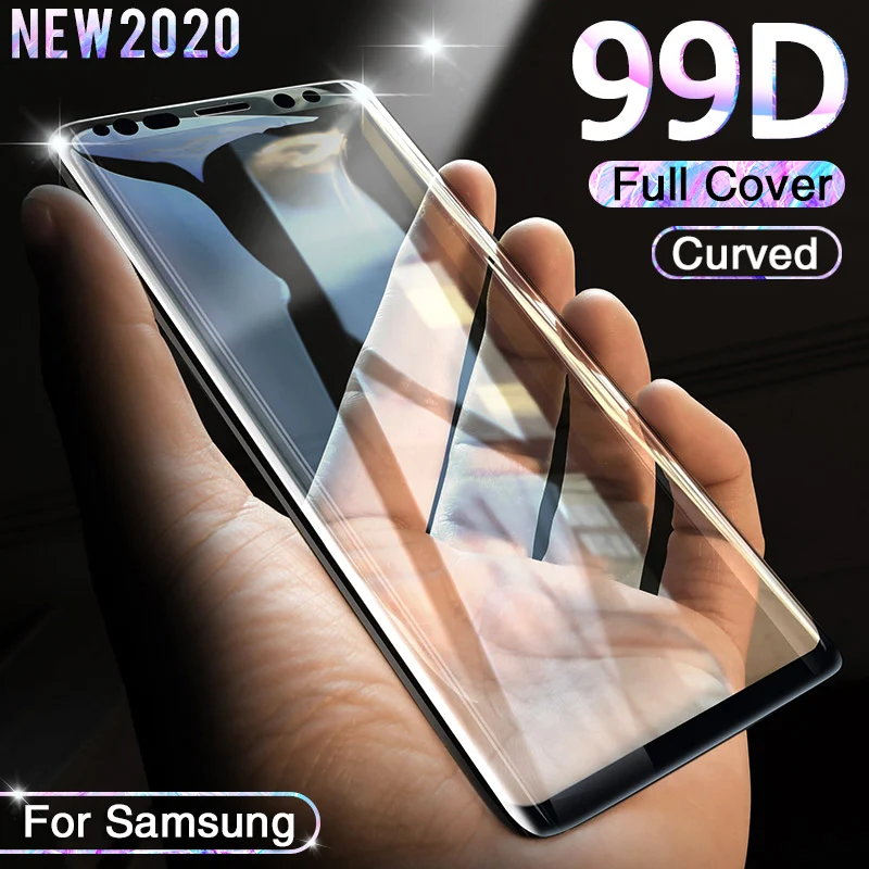 Защитное стекло изогнутое закаленное для Samsung Galaxy S9/S8 Plus/Note 9/8 | Мобильные телефоны