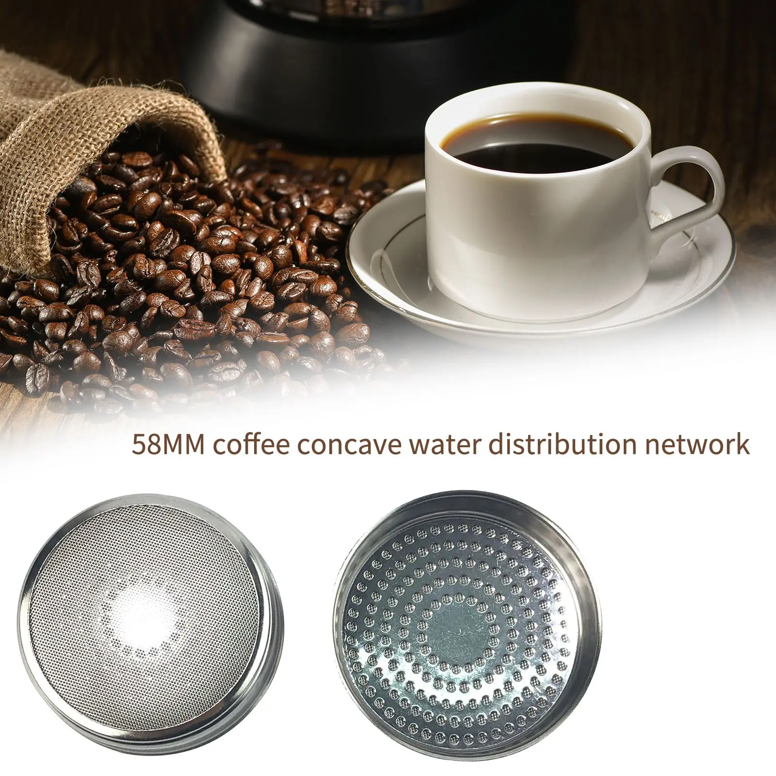 

58mm Coffee Filter Basket Screen Insert Replacement Filter Cup Coffee Machine Filter Stainless Steel High-Quality Material