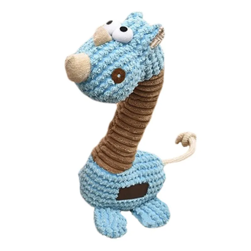 

Dog Toys Squeak Chew Sound Stuffed Giraffe Shape Dog Cat Fleece Pet Funny Bite Resistant Interactive Toys Fit for All Pets