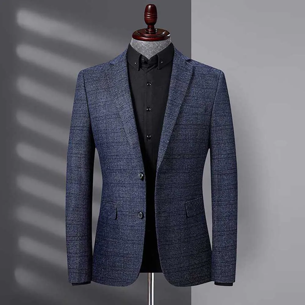 Деловой новый тренд костюмы блейзер для мужчин отдыха клетчатый костюм пиджак