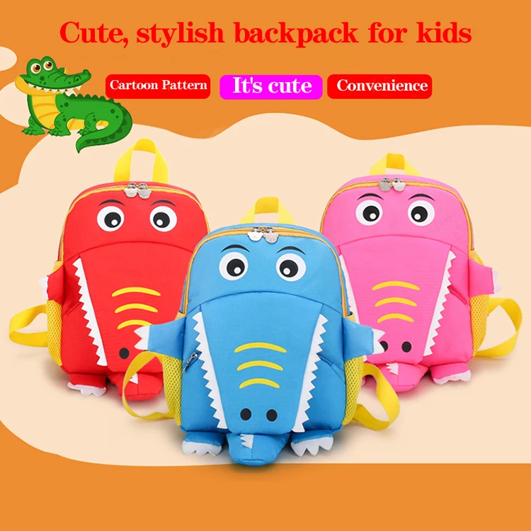 Детский рюкзак с милыми крокодиловыми 3d-животными водонепроницаемый и удобный