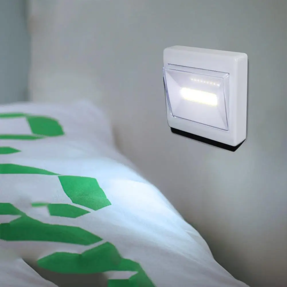 

3W Square Wardrobe Lamp Cool White COB Wall Light Switch Light Night Light Emergency Lamp Multifunctional Wall Hallway Lamp