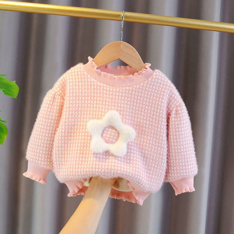 

Boys' Girls' Hoodies Sweatshirts Baby's Kids Outwear 2021 Stars Plus Velvet Thicken Winter Autumn Top Cotton Children's Clothing