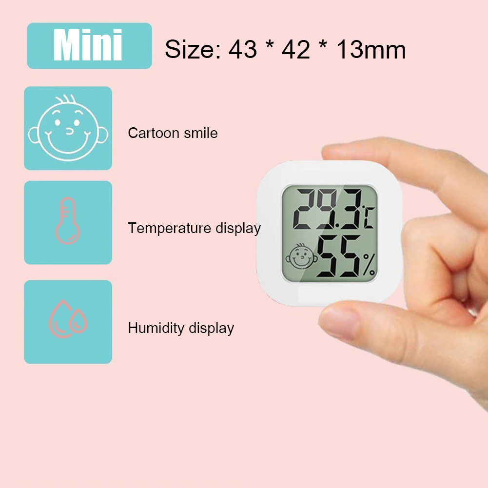 

2 in 1 Digital Thermometer Hygrometer Mini Temperature/Humidity Meter Home Wall Hygrothermograph for Indoor Outdoor