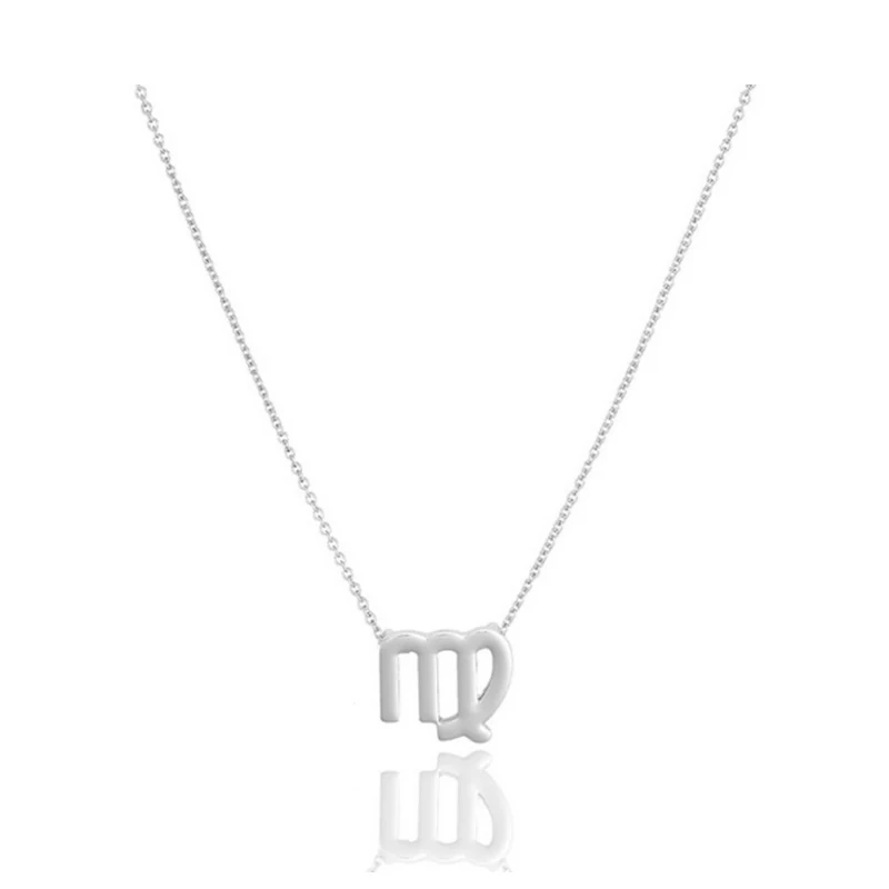 

12 Constellation Pendant Necklace with Cards Women Girl Wish Gift Cards Chain Necklace for Christmas Festival Fashion Jewelry